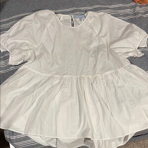 White Puff Sleeve Hill House Blouse